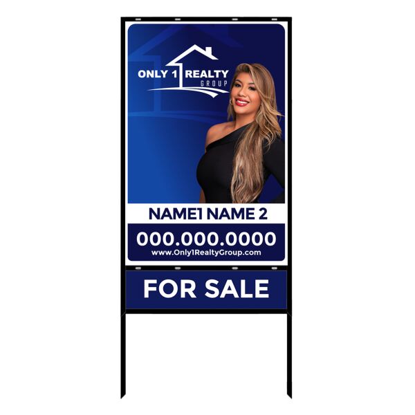 Real Estate Sign 24x36 (Vertical Frame and Insert) 24”x6” Rider Holder Thumbnail